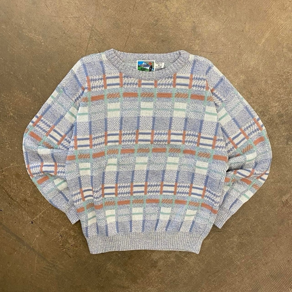 Vintage 90s London Fog Golf Knit Sweater Size Medium